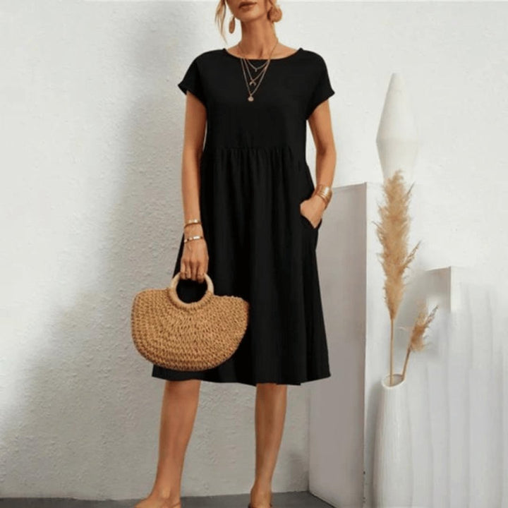 Flattering relaxed beach dress for women | Savanna -4
