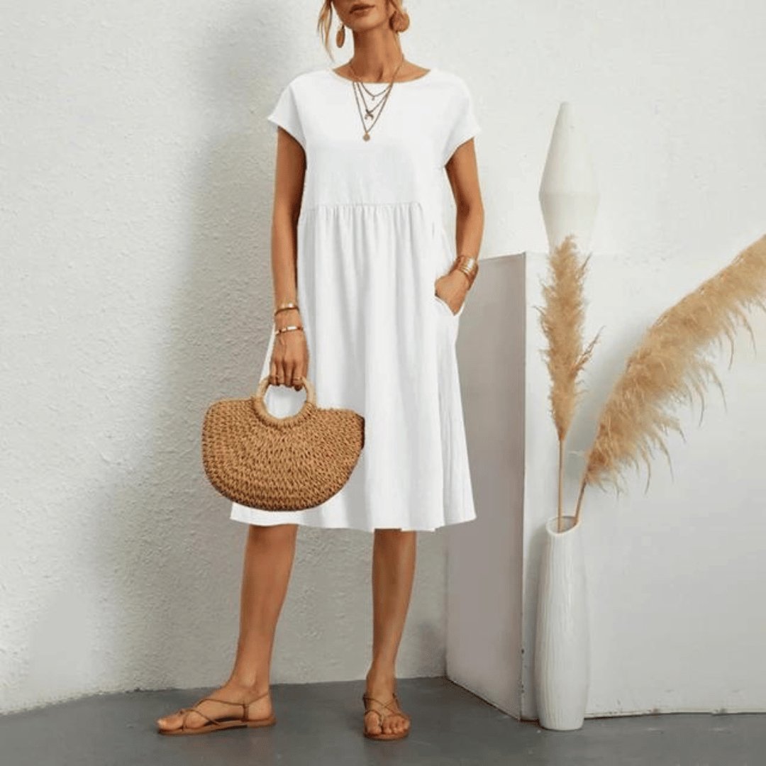 Flattering relaxed beach dress for women | Savanna -1