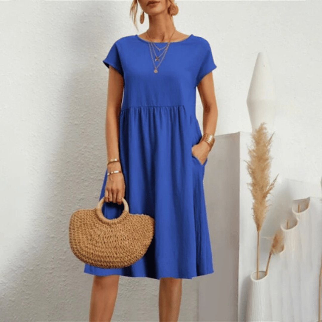 Flattering relaxed beach dress for women | Savanna -6