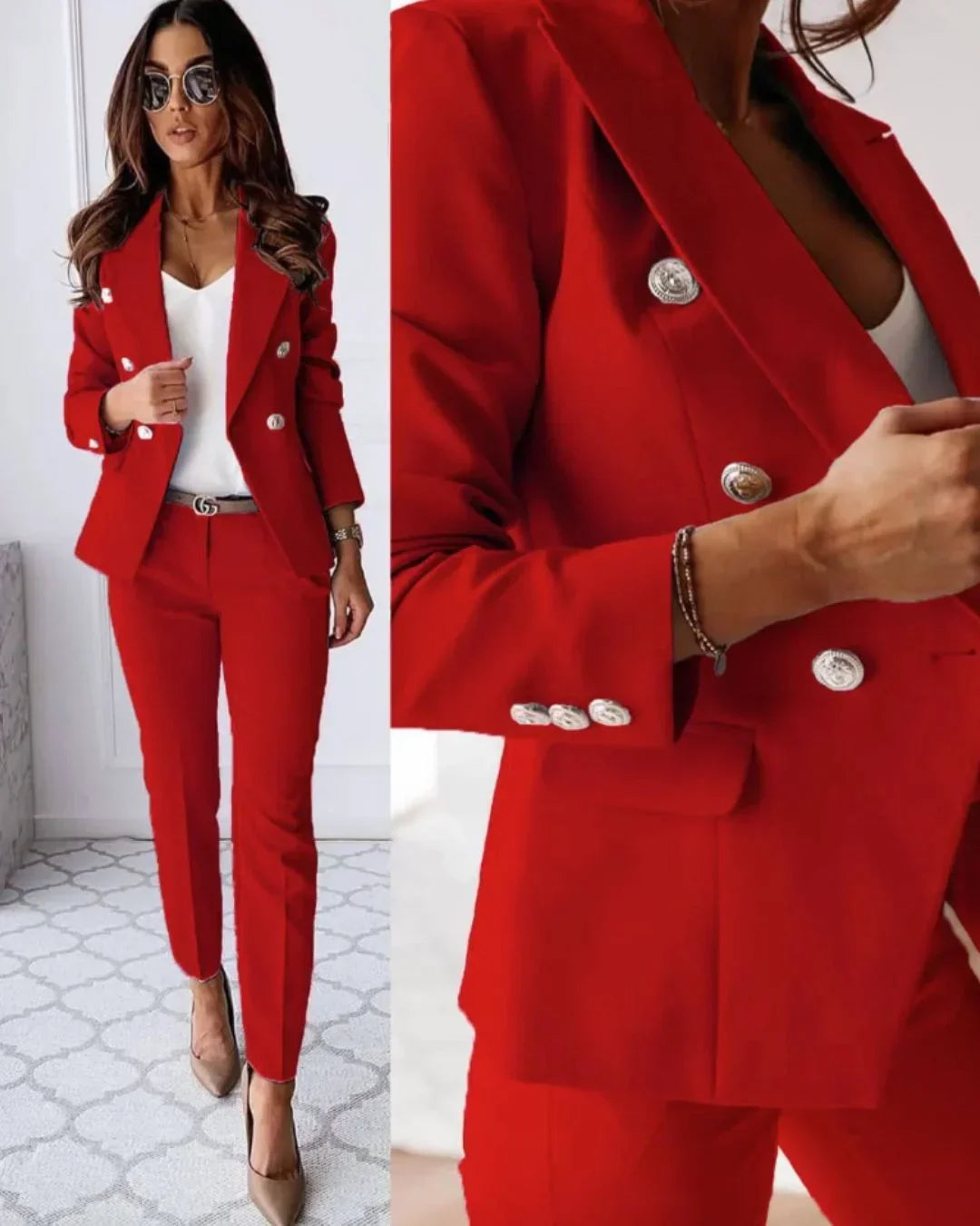 Paige | Women's Double Breasted Tailored Suit Set