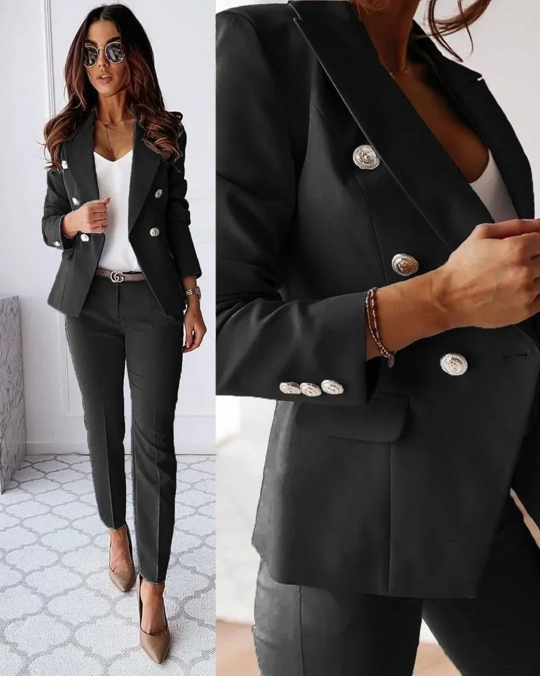 Paige | Women's Double Breasted Tailored Suit Set
