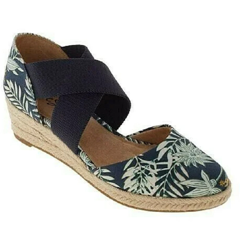 Olive | Women's Orthopaedic Cross Strap Espadrille Flat