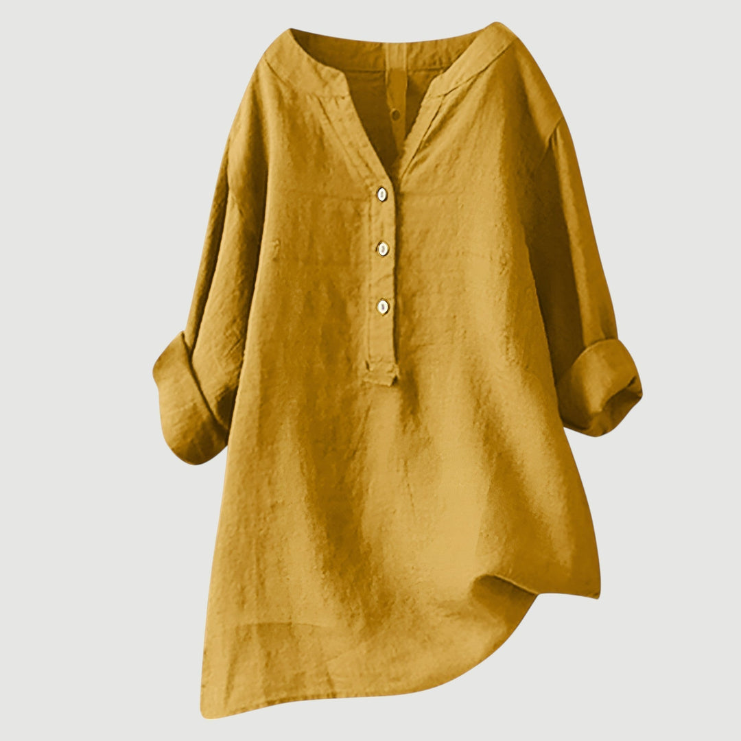 Relaxed button-up everyday tunic for women | Karla -3