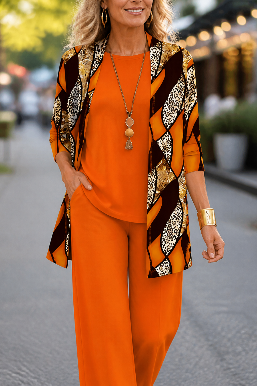 Sophie | Women's Knit Blend Wide Leg Trousers and Cardigan Set