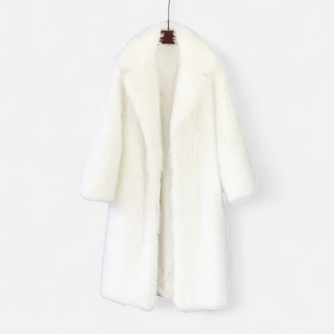 Women’s Elegant Long Faux Fur Overcoat