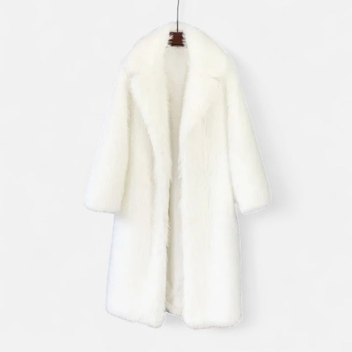 Women’s Elegant Long Faux Fur Overcoat