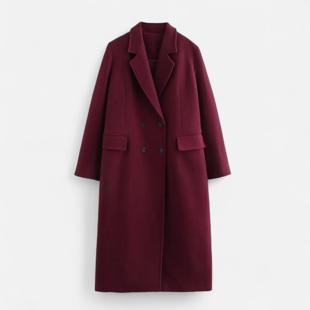 Women's Elegant Collared Trench Coat