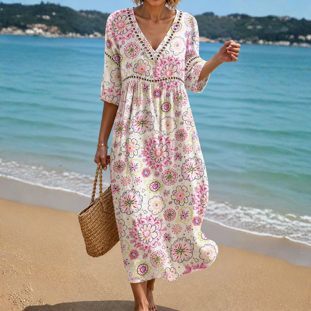 Vespera | Women's Chic Everyday Midi Dress