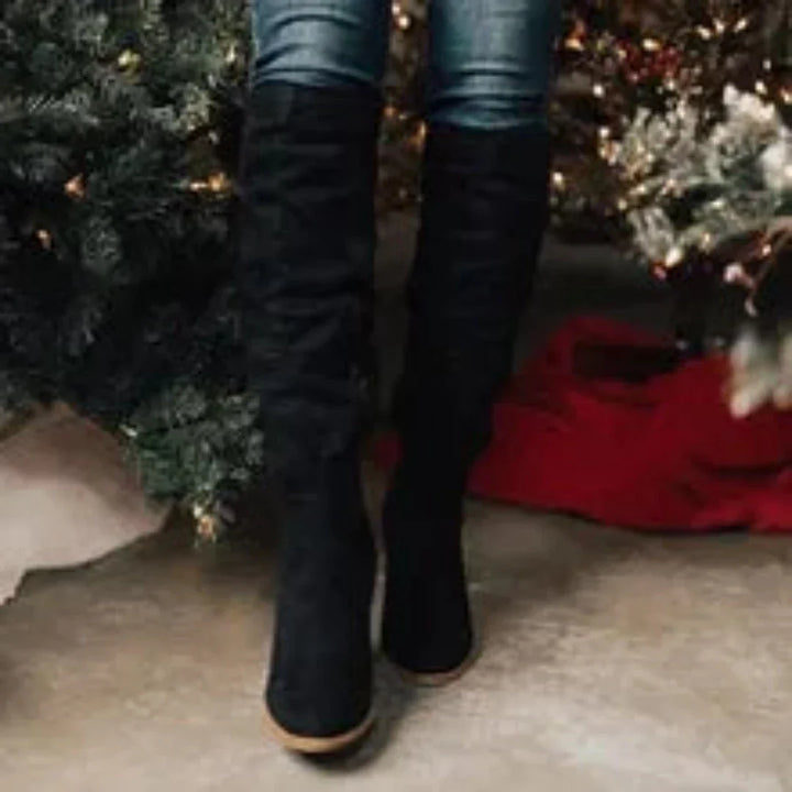 Matilda | Women's High Tube Zip Low Heel Boot